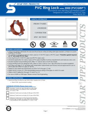 Joint Restraint Submittal Form