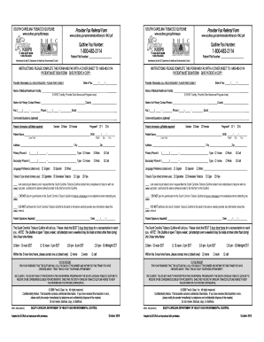 South Carolina Tobacco Quitline Provider Fax Referral Form
