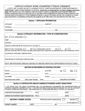 Construction Permit Application
