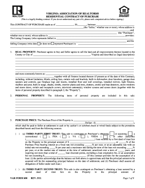 Virginia Residential Contract of Purchase