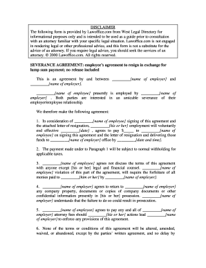 Severance Agreement Template
