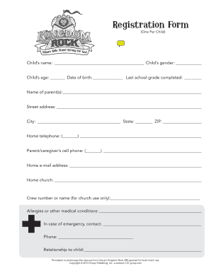 Child Registration Form