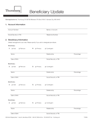 Beneficiary Update Form