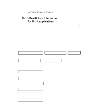 H-1B Beneficiary Information Form