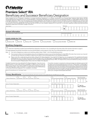 Premiere Select IRA Beneficiary Designation Form