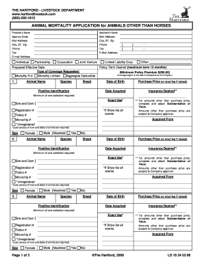 Animal Mortality Application for Non-Horses