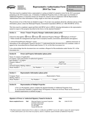 Representative Authorization Form