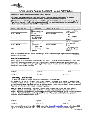 Logix Account-to-Account Transfer Authorization