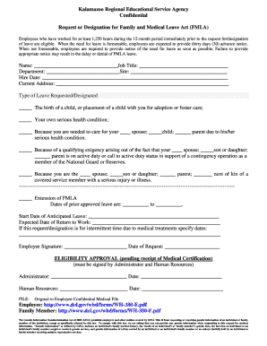 FMLA Leave Request Form