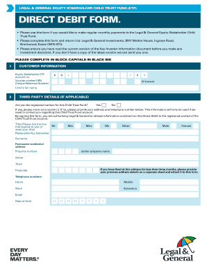 Direct Debit form - Nationwide - nationwide co