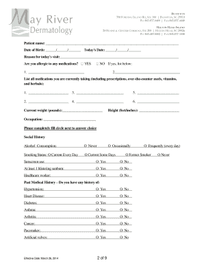 New Patient Packet for May River Dermatology