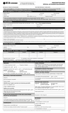 Medavie Blue Cross Special Authorization Request
