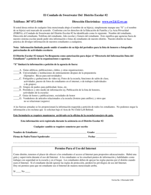 Forma de Retirar del Directorio del Información Data del Estudiante
