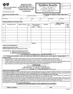 FlexShare Benefits Reimbursement Form