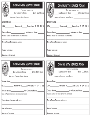 Community Service Form