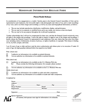 Missionary Information Release Form
