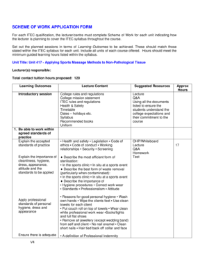 ITEC Scheme of Work Application Form