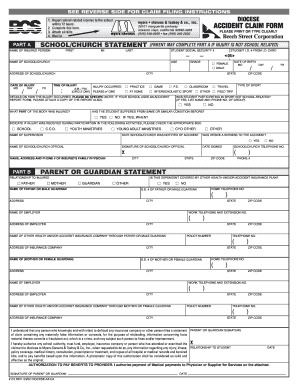 School Accident Claim Form