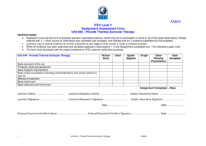 ITEC Level 2 Assignment Assessment Form