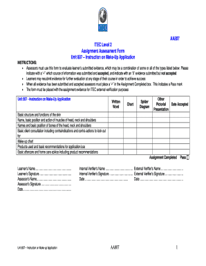 ITEC Level 2 Assignment Assessment Form