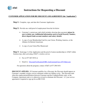 AT&T IRU Discount Application