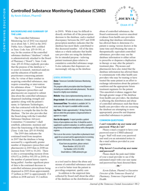 Tennessee Controlled Substance Monitoring Database Form