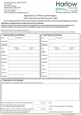 UK Planning Permission Application Form