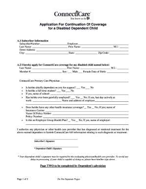 Teacher retirement letters - Disabled Dependent Form - ConnectiCare