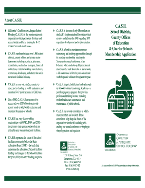 C.A.S.H. Membership Application