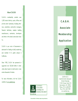 C.A.S.H. Membership Application