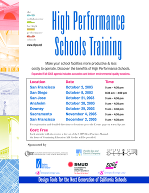 High Performance Schools Training