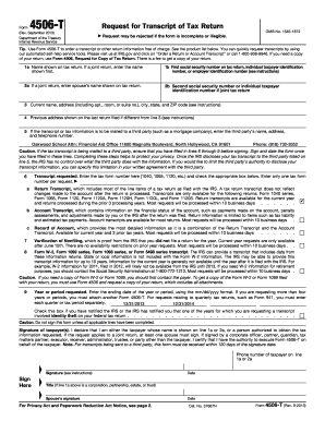 Form 4506-T (Rev. September 2013) - Oakwood School