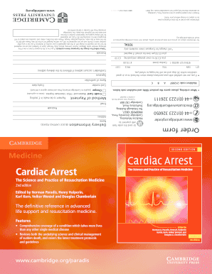 Cardiac Arrest Resuscitation Medicine Book Order Form