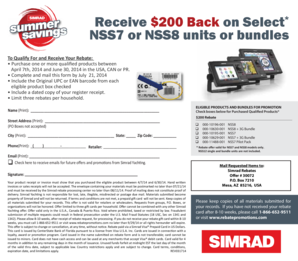 Simrad Product Rebate Form