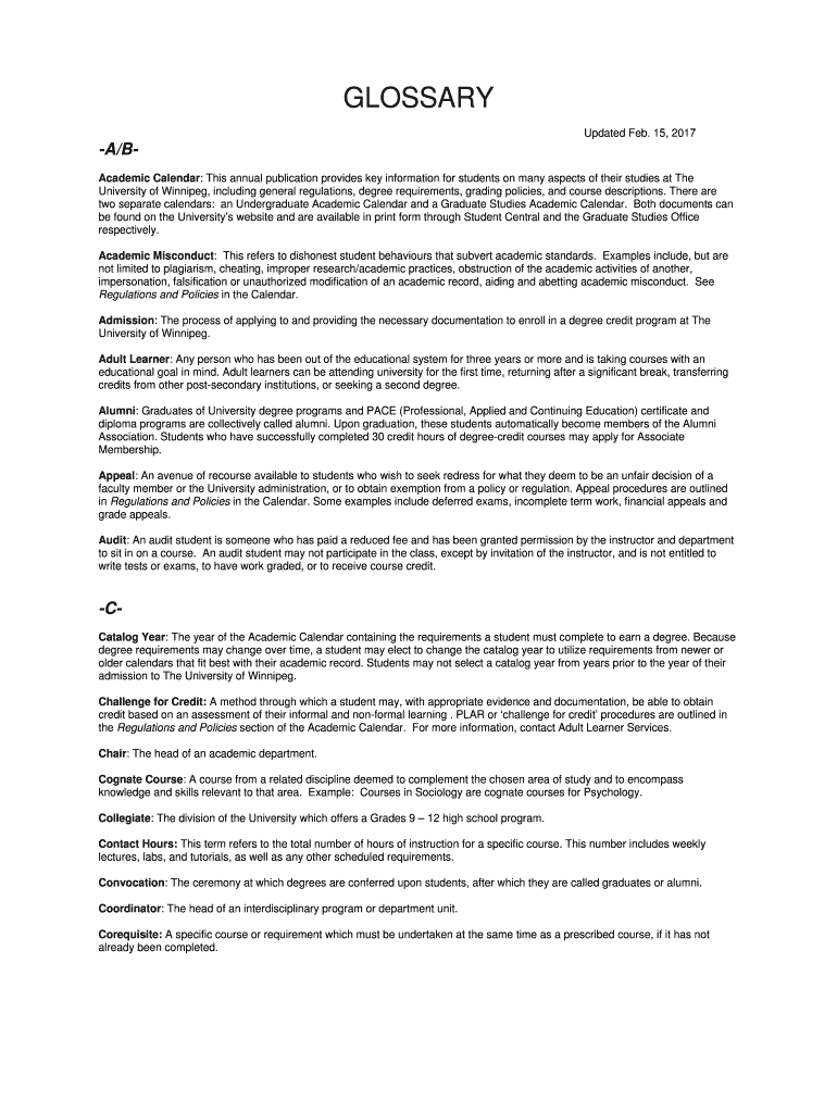 Fillable Online A/BAcademic Calendar This annual publication provides