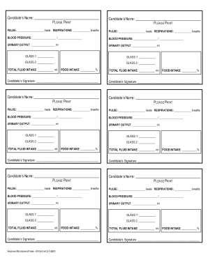 Arizona Medical Candidate Recording Form