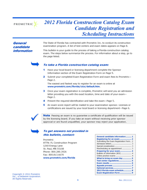 Florida Construction Exam Registration Form