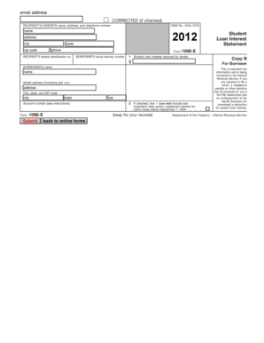 Form 1098-E Student Loan Interest Statement