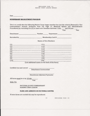 Marine Corps League Membership Recruitment Program