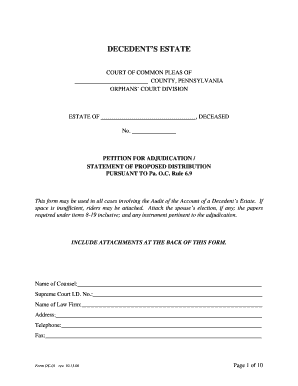 Pennsylvania Petition for Adjudication