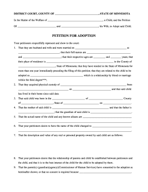 Minnesota Petition for Adoption