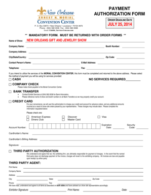 Payment Authorization Form