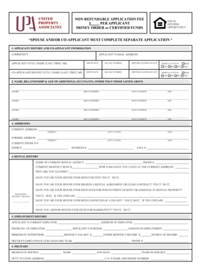 Housing Application Form