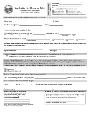 Montana Absentee Ballot Application