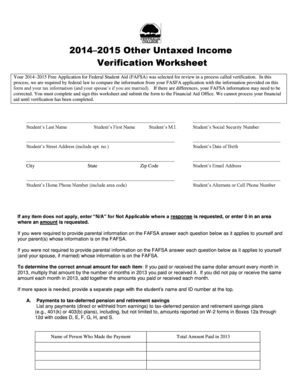 Income verification letter - 2014 2015 Other Untaxed Income Verification ... - Centralia College - centralia