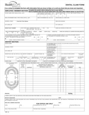 Dental Claim Form