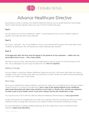 Advance Healthcare Directive