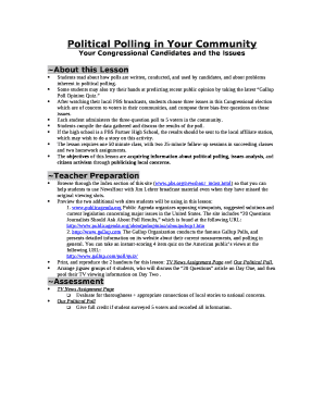 Political Polling in Your Community