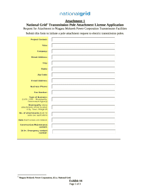 Request for Attachment to Niagara Mohawk Power Corporation Transmission Facilities