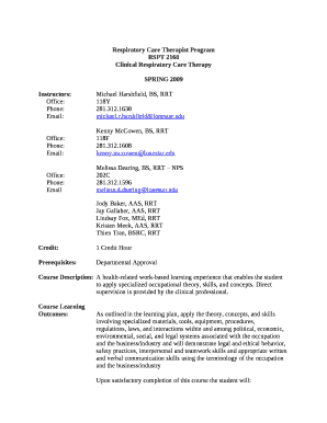 Respiratory Care Therapist Program